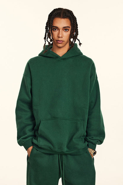 345GSM Fleece Solid Oversized Hoodie