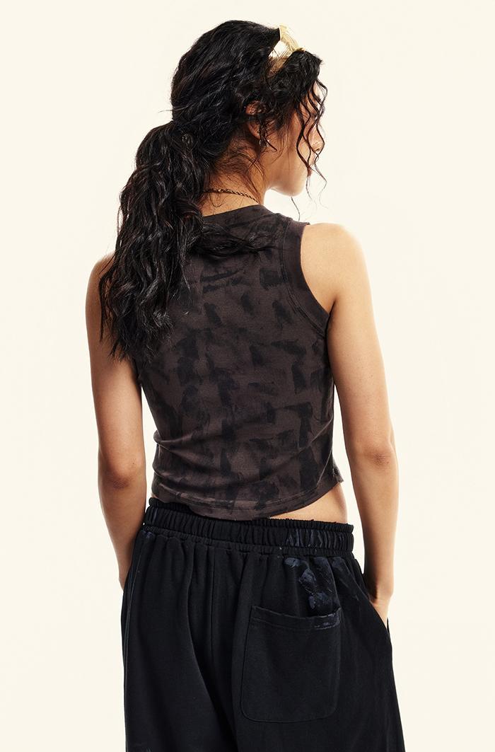 235GSM Brush Dyed Distressed?Vest