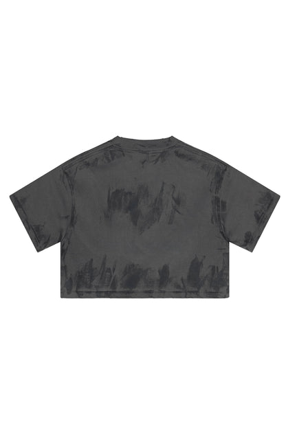 305GSM Brush Dyed Crop Tee
