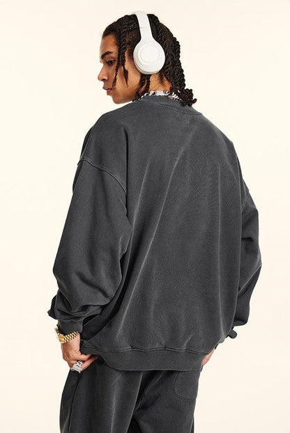 100% Cotton 380GSM Vintage Washed Crew