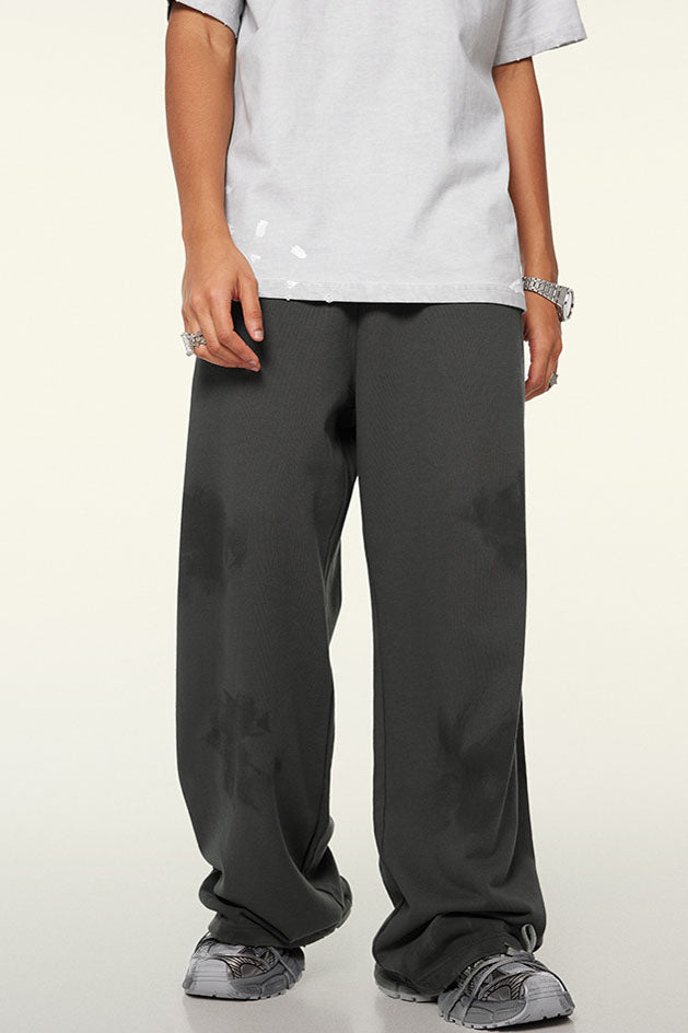 380GSM Brush Dyed Washed Sweatpants