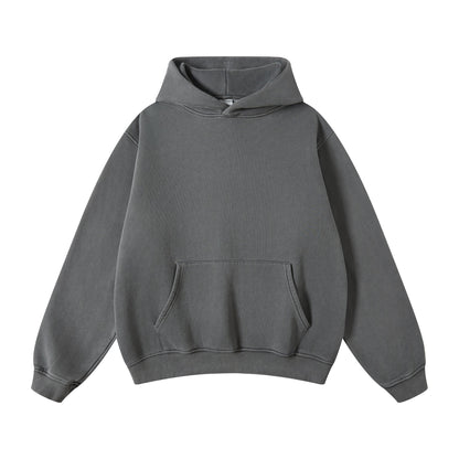355G Washed Fleece Hoodie