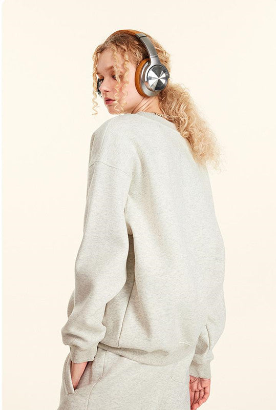 345GSM Fleece Solid Color Crew