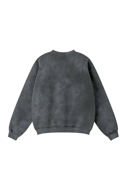 332GSM Spray Washed Fleece Crew