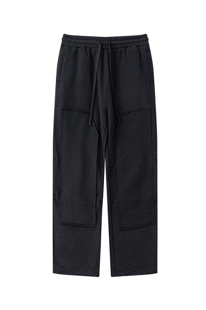 332GSM Patchwork Wash Out Fleece Sweatpants