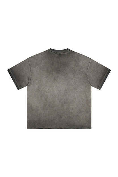 250GSM Distressed Gradient Washed Tee