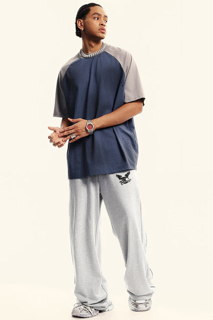380GSM?Stripe Side Screen Printed Sweatpants