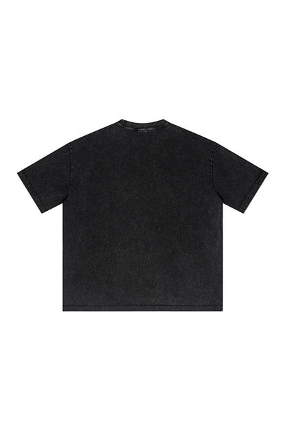 285GSM Pigment Dyed Washed Tee