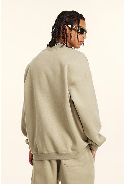 345GSM Fleece Solid Color Crew