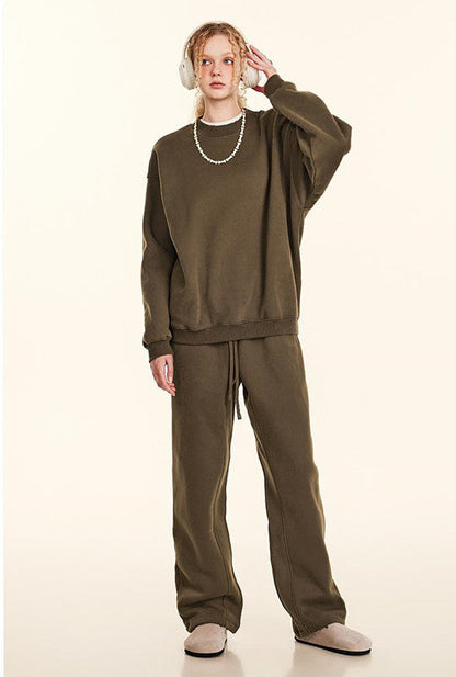 345GSM Fleece Solid Color Crew