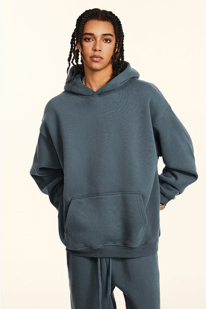 345GSM Fleece Solid Oversized Hoodie