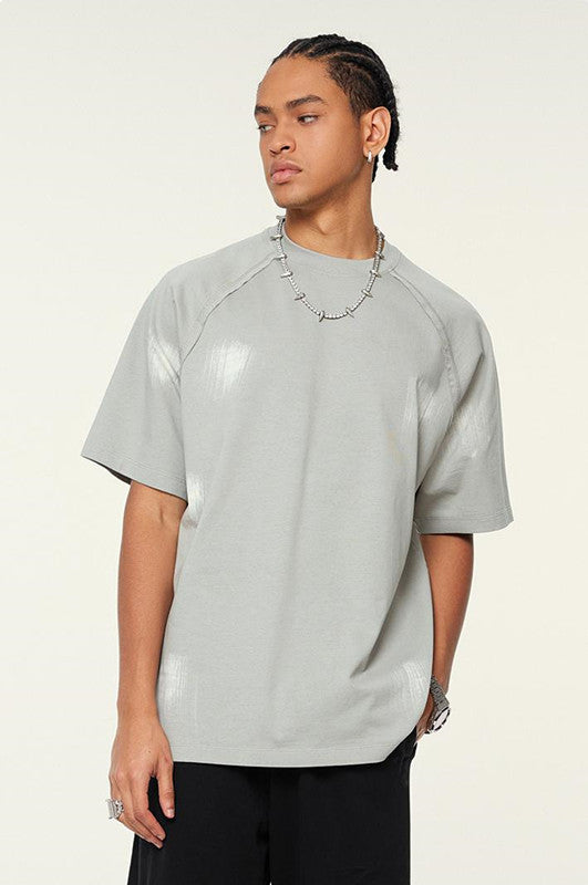 305GSM Brush Dyed Washed?Tee