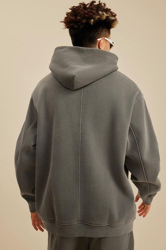 355G Washed Fleece Hoodie
