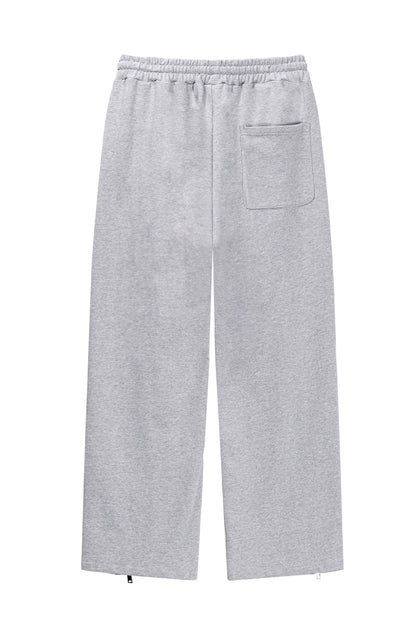 380GSM Washed Stripe Zip Up Sweatpant