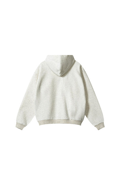 345GSM Solid Color Zipper Pockets Hoodie