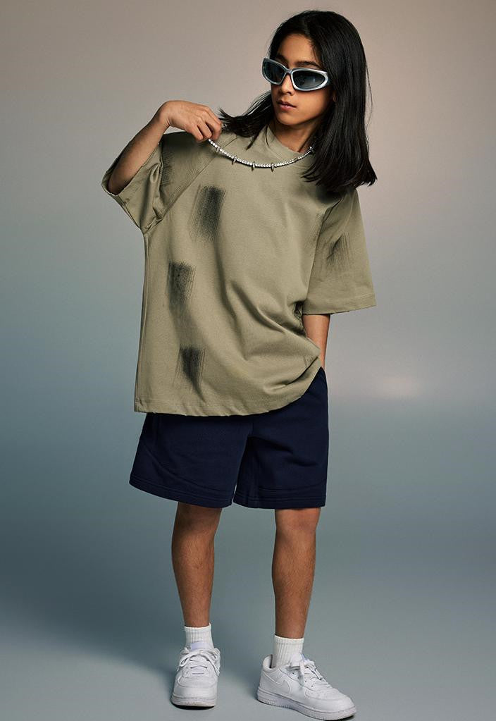Kids 380GSM Stripe Side Short