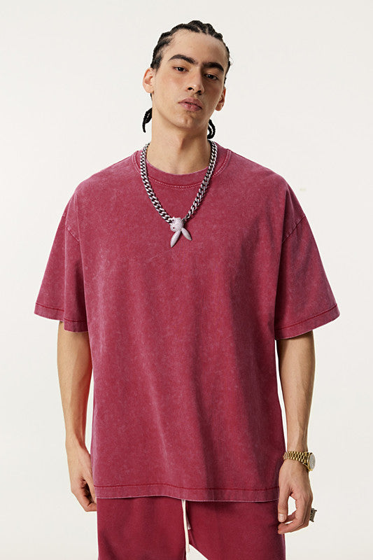 285GSM Pigment Dyed Washed Tee