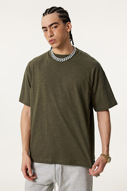 Slub Cotton 190GSM Solid Color Tee