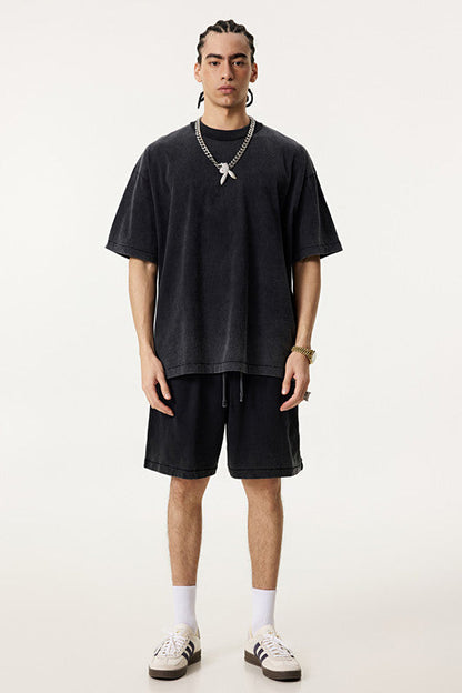 310GSM Gradient Washed Distressed Short