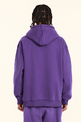 345GSM Fleece Solid Oversized Hoodie
