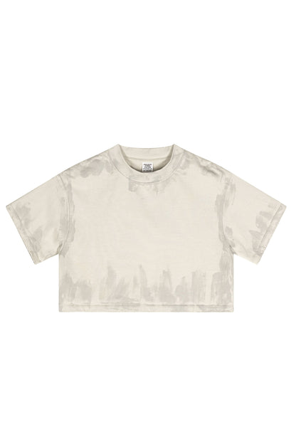 305GSM Brush Dyed Crop Tee