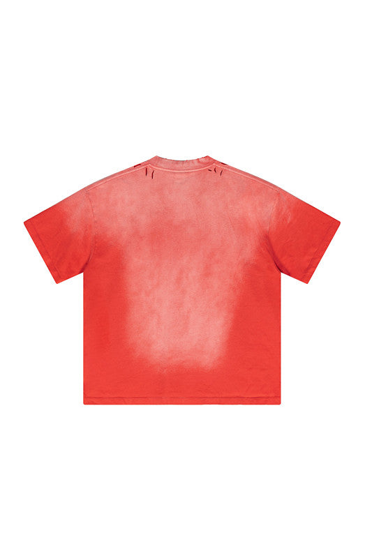 250GSM Distressed Washed Sun Fade Tee