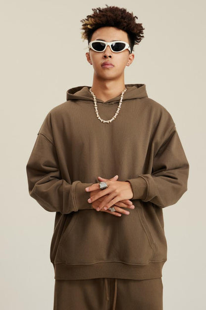 445G Solid Basic Hoodie