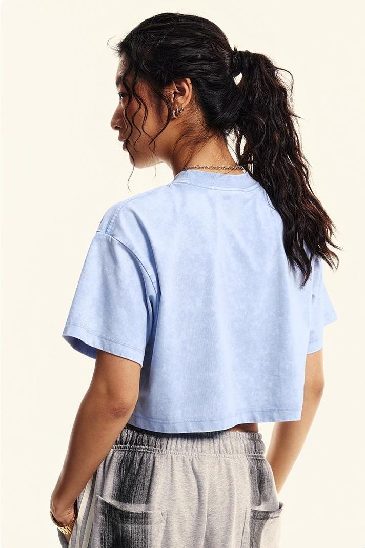 235GSM Pigment Dyed Crop Tee