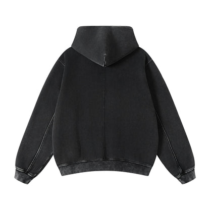 355G Washed Fleece Hoodie