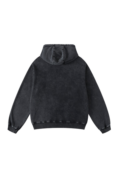 425GSM Screent Printed Wash Out Oversized Hoodie