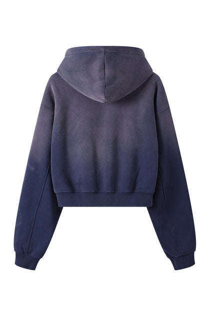 Washed Gradient Fleece Hoodie