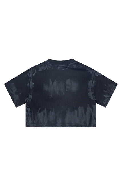 305GSM Brush Dyed Crop Tee