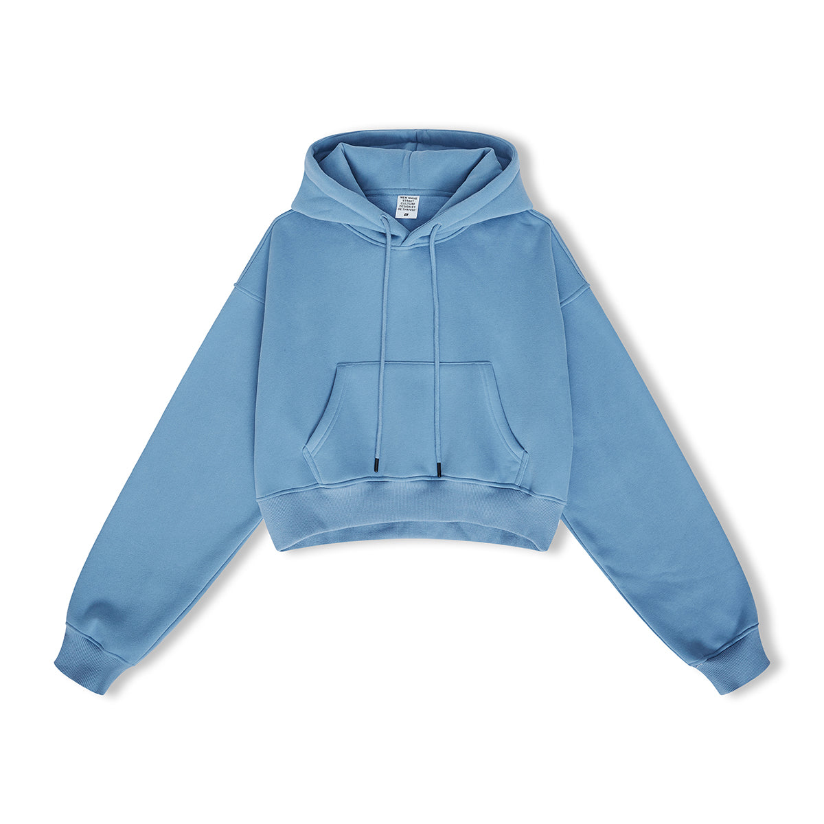 Basic Fleece Crop Hoodie