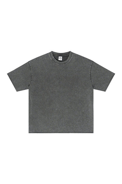 285GSM Distressed Fried Snowflakes Washed Tee