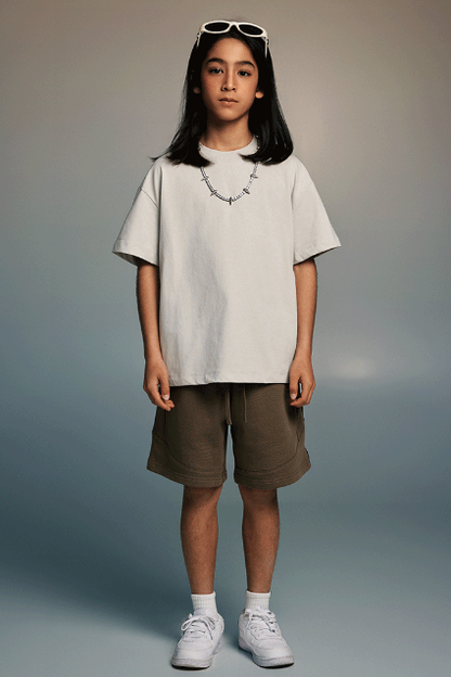 Kids 380GSM Stripe Side Short