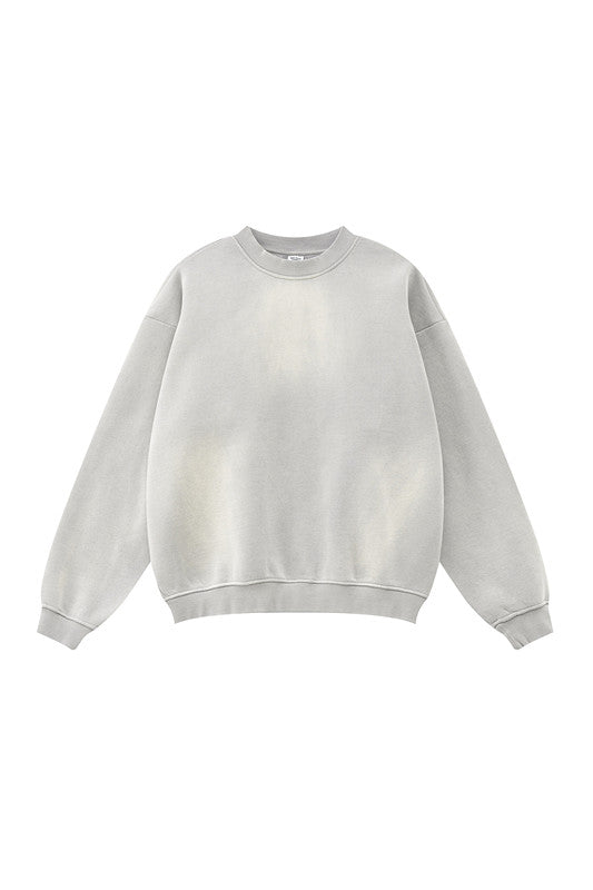 332GSM Spray Washed Fleece Crew