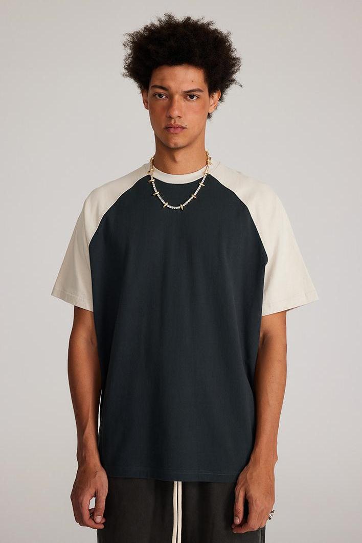 Contrast Sleeve Basic Tee