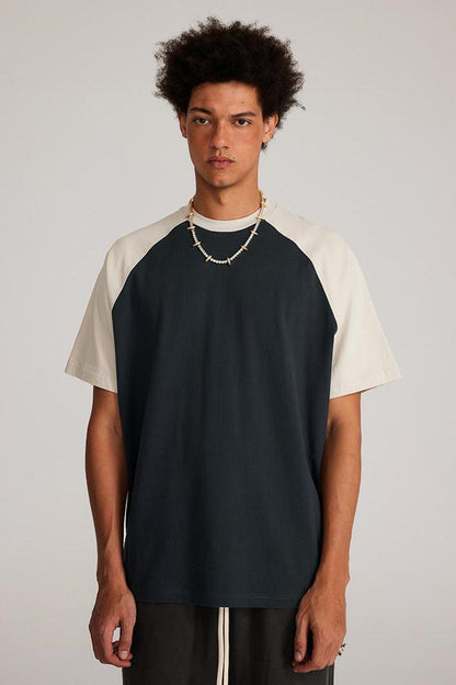 Contrast Sleeve Basic Tee