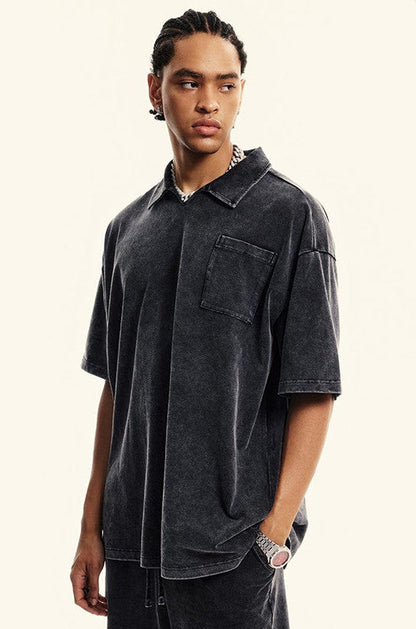 310GSM Washed Polo Tee