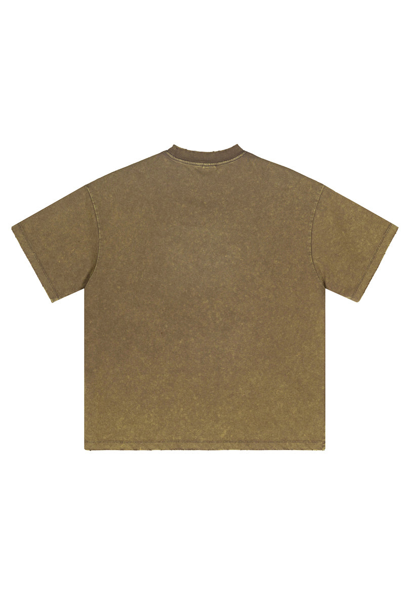 230GSM Distressed Washed Coolness Tee