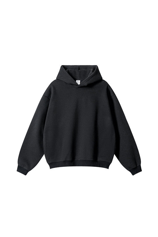 345GSM Solid Color Zipper Pockets Hoodie