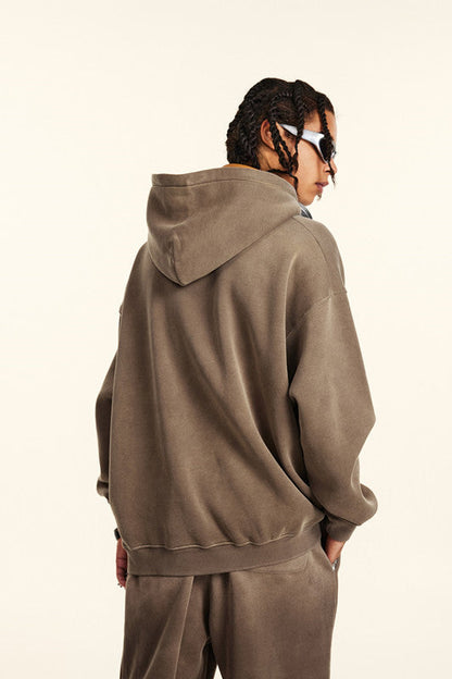332GSM Gradient Sprayed Fleece Hoodie