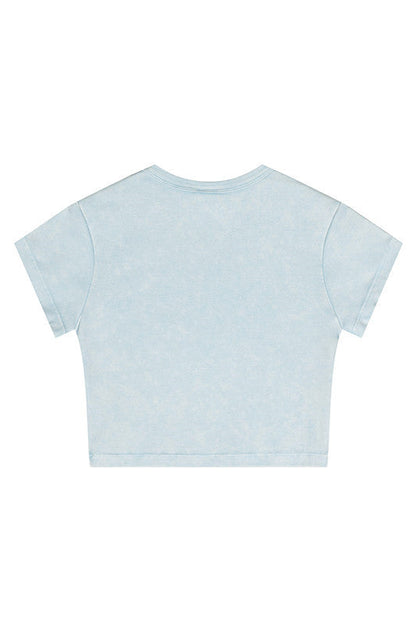 235GSM Pigment Dyed Crop Tee