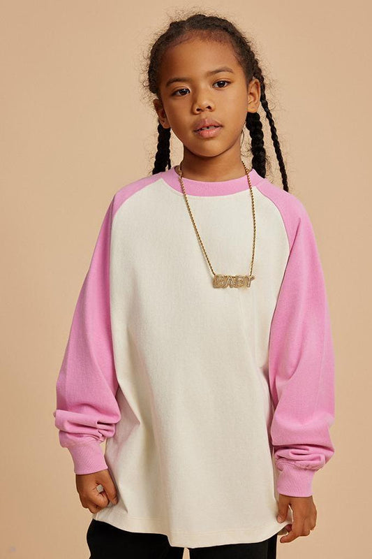 Kids Contrast Sleeve Crew