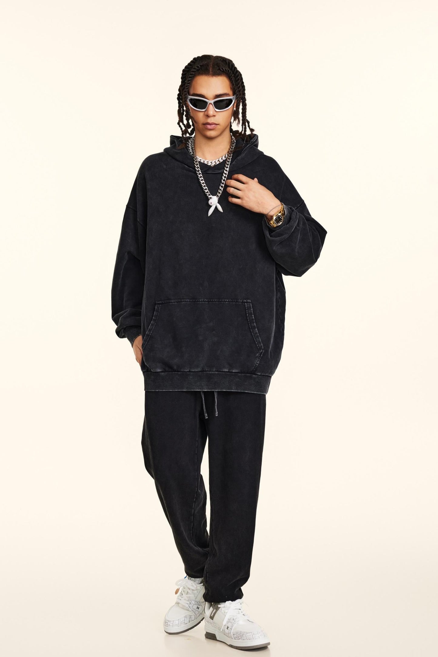 100% Cotton 380GSM Gradient Washed Hoodie