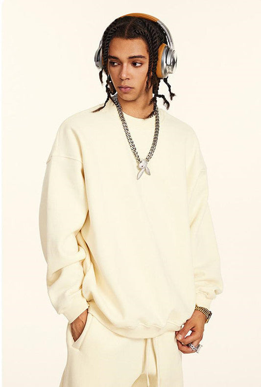 345GSM Fleece Solid Color Crew