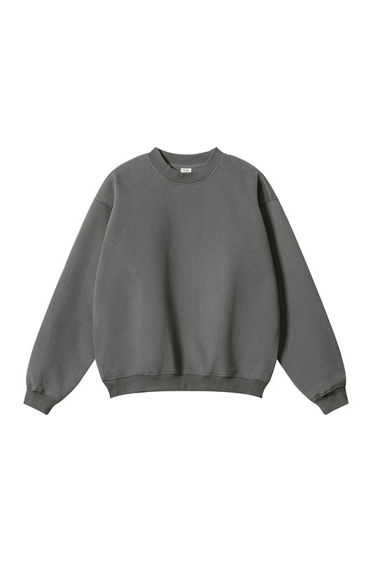 345GSM Fleece Solid Color Crew