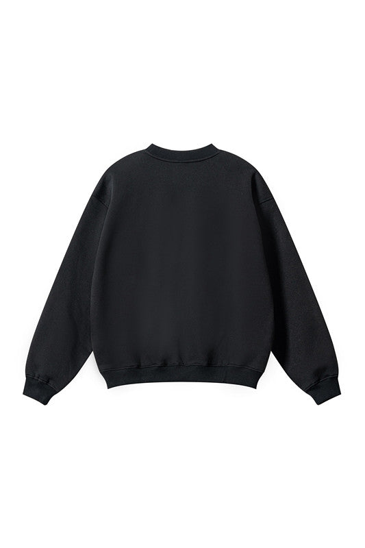 345GSM Fleece Solid Color Crew