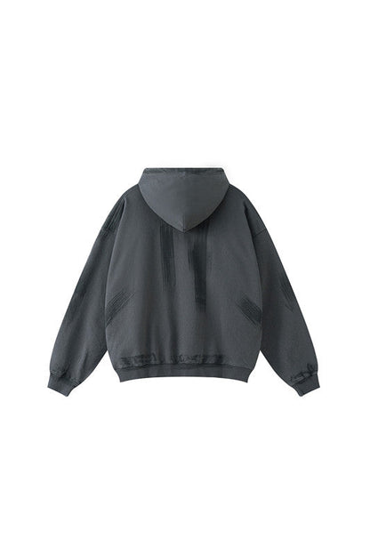 370GSM Dirty Effect Washed Out Hoodie