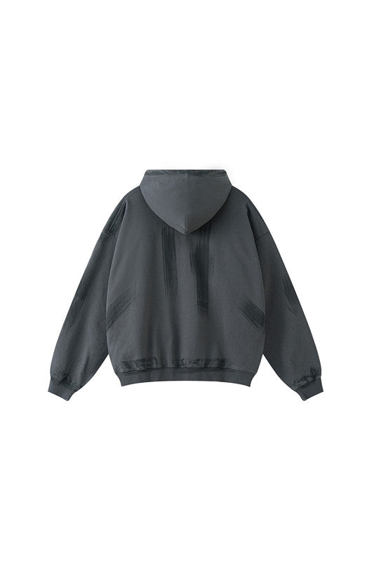 370GSM Dirty Effect Washed Out Hoodie